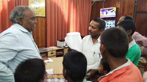 Gifting Hand Made Deepaks to City Magistrate